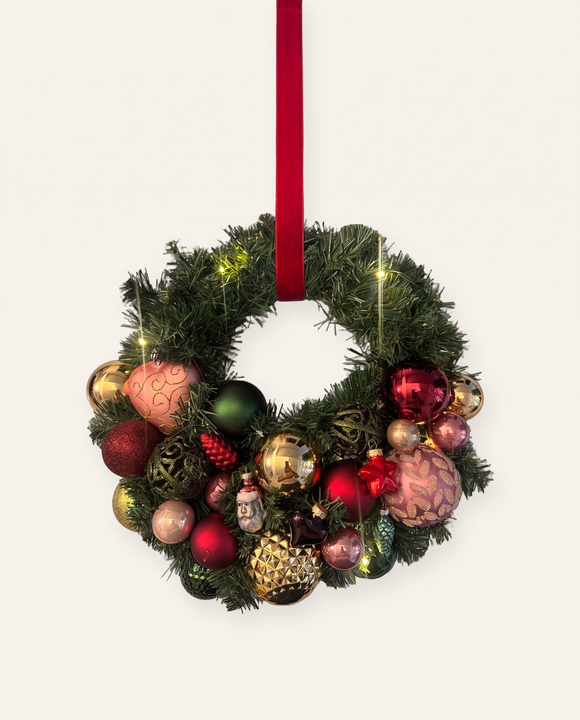 Handgemaakte kerstkrans Kerstglans