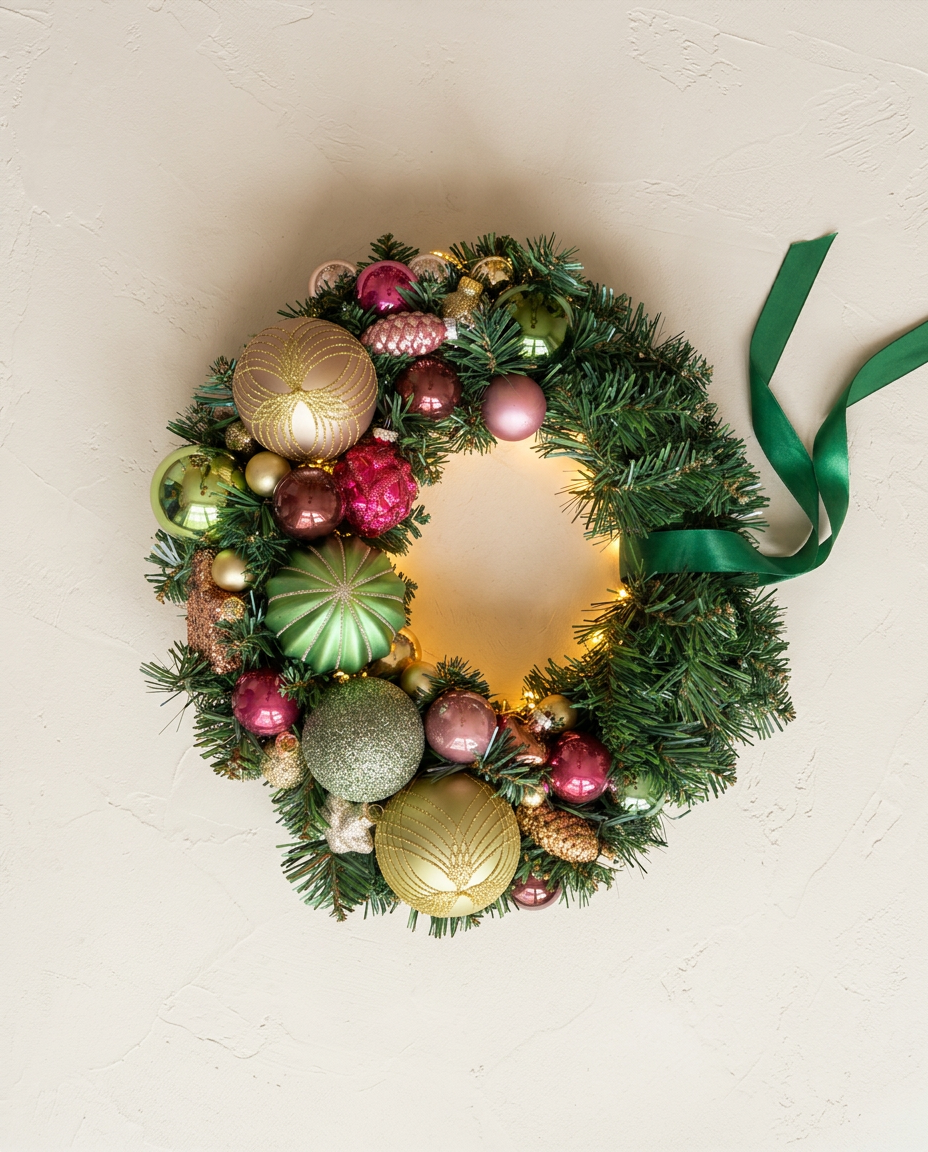 Handgemaakte kerstkrans Botanisch